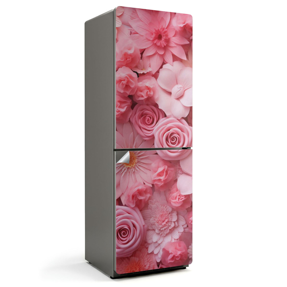 Samolepiaca nálepka na chladničku 3D kvetinové aranžmány