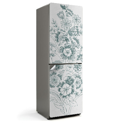 Fototapeta na chladničku Kvetinové ilustrácie s detailmi