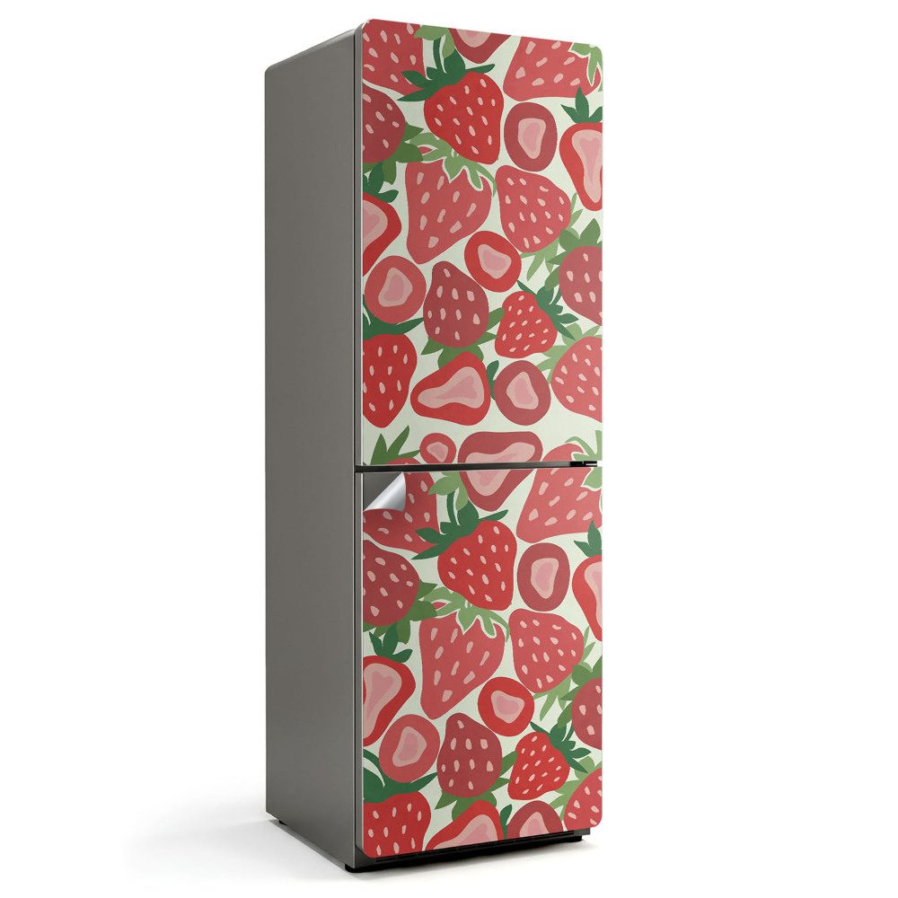 Samolepiaca nálepka na chladničku Geometrický jahodový vzor