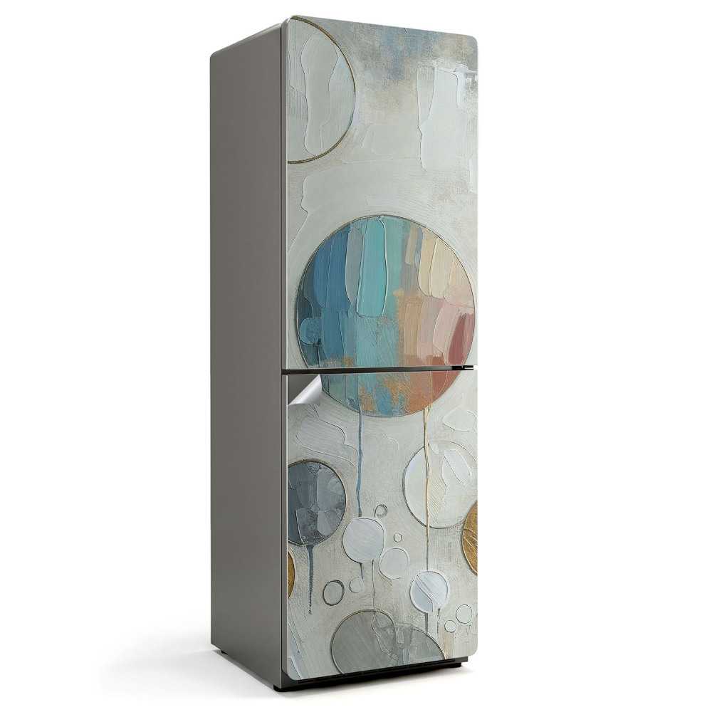 Nálepka na chladničku Kruhy abstraktnej maľby