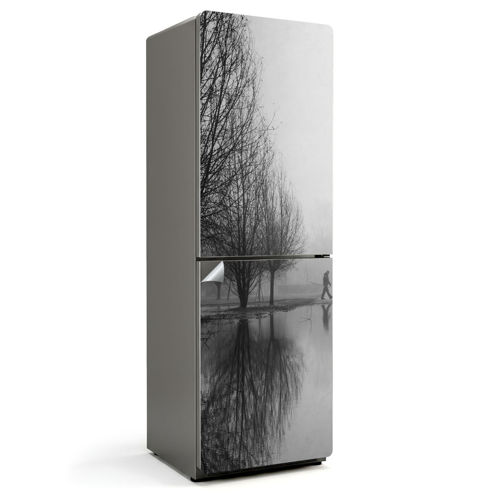 Fototapeta na chladničku Prechádzka v hmlistom parku