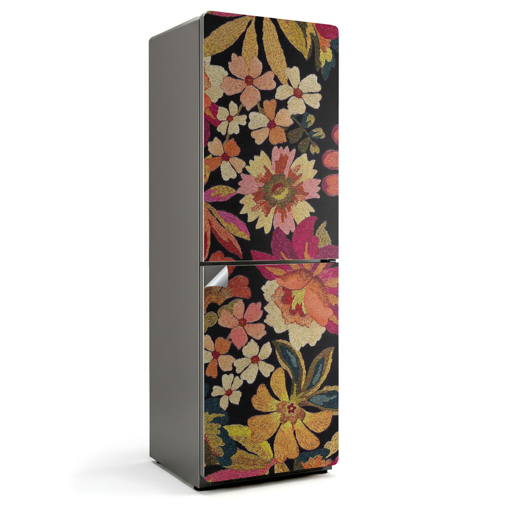 Fototapeta na chladničku Kvetinový vzor výšivky