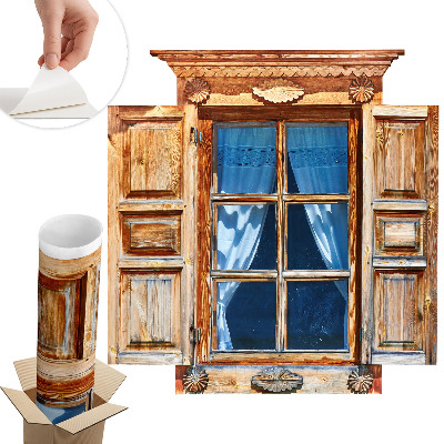 Falošné okno na stenu 96x100 Rustikálne okno