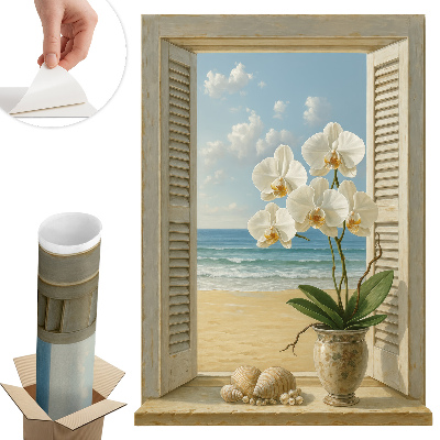 Falošné okno na stenu 72x100 Morské okno