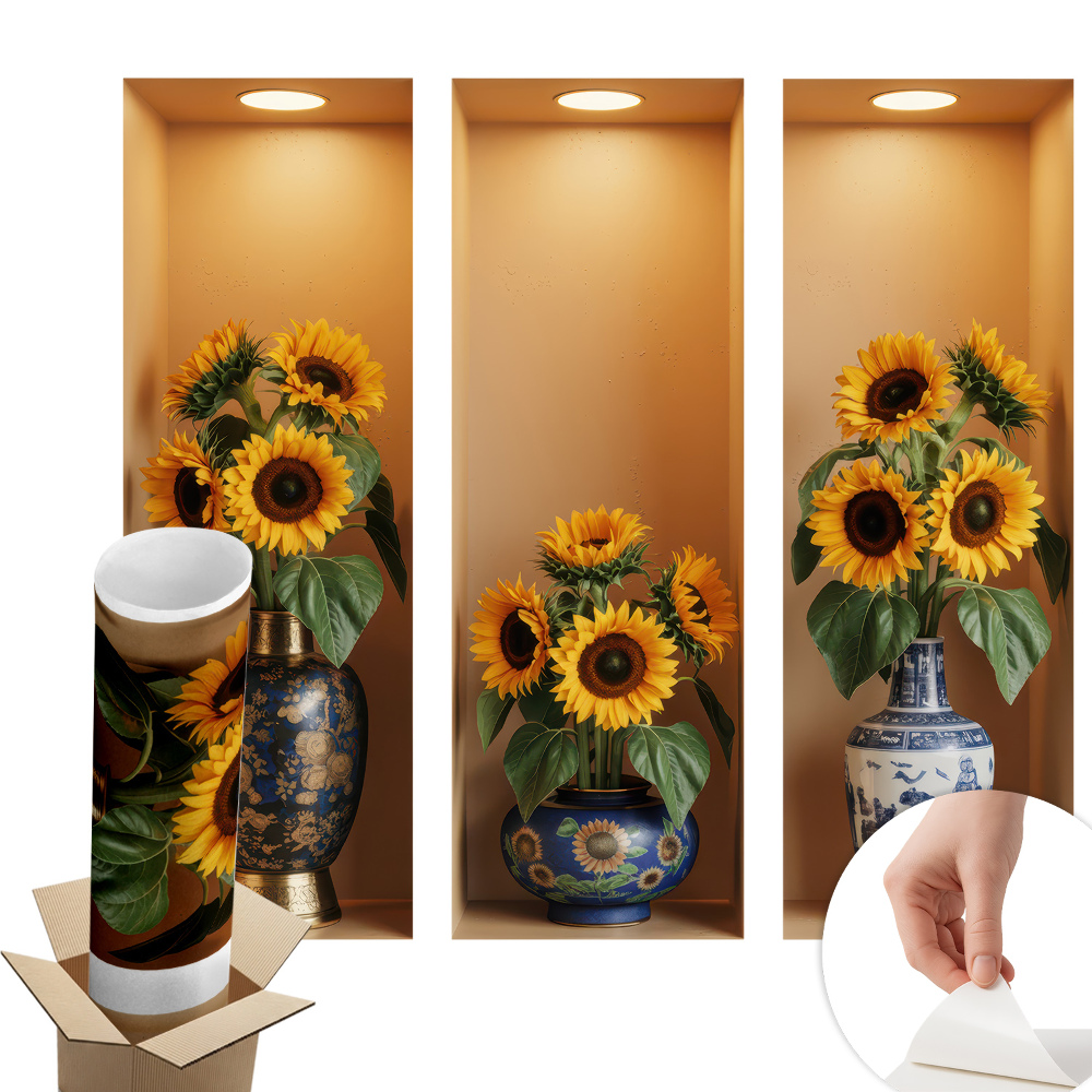 3d samolepka na stenu 100x91 Kytice slnečníc