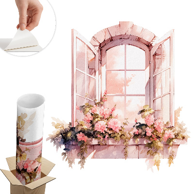 Falošné okno na stenu 124x130 Rustikálne okno