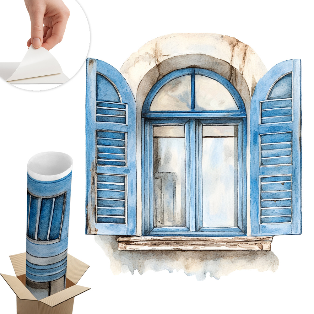 Falošné okno na stenu 113x130 Drevené okenice