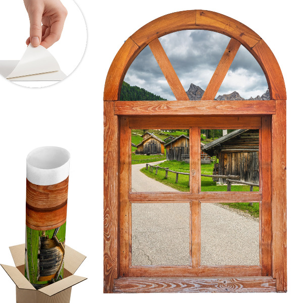 Falošné okno na stenu 85x130 Výhľady z okna