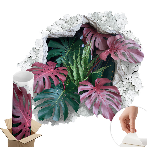 Fototapeta diera v stene 130x118 Tropické zloženie