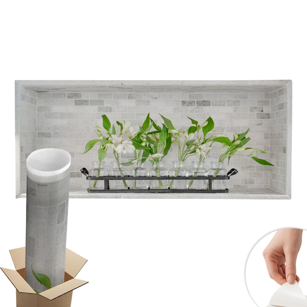 3d samolepka na stenu 130x56 Kvety vo vázach