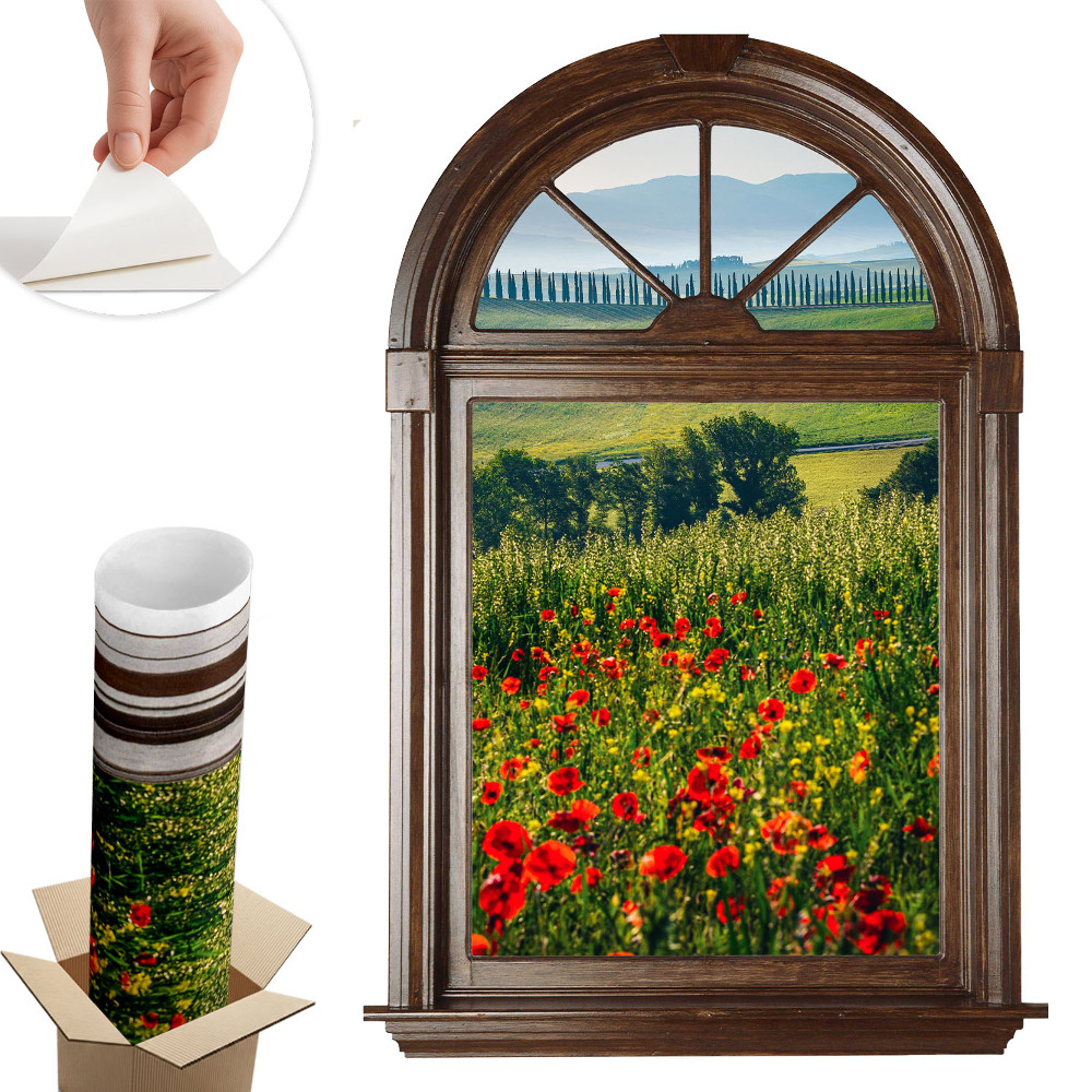 Fototapeta okno 3D 41x60 Malebná krajina