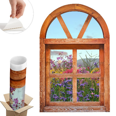 Fototapeta okno 3D 39x60 Kvetinové okno