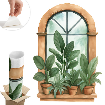 Fototapeta okno 3D 42x60 Rastliny do okna.