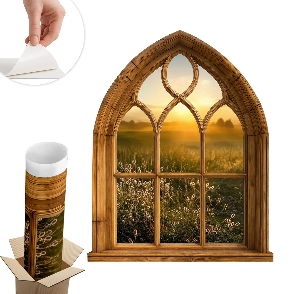 Fototapeta okno 3D 48x60 Okno Krajina