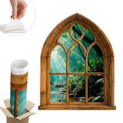 Fototapeta okno 3D 48x60 Tropická krajina