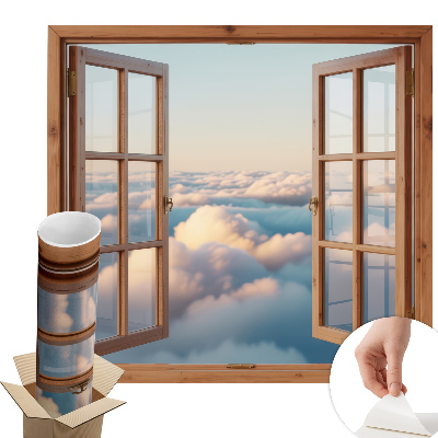 Fototapeta okno 3D 60x56 Oblaky na oblohe