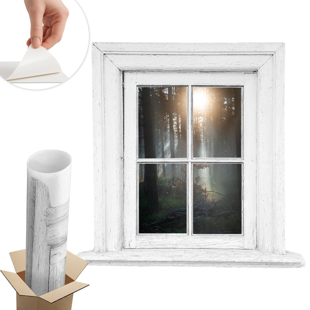 Fototapeta okno 3D 82x80 Lesné okno