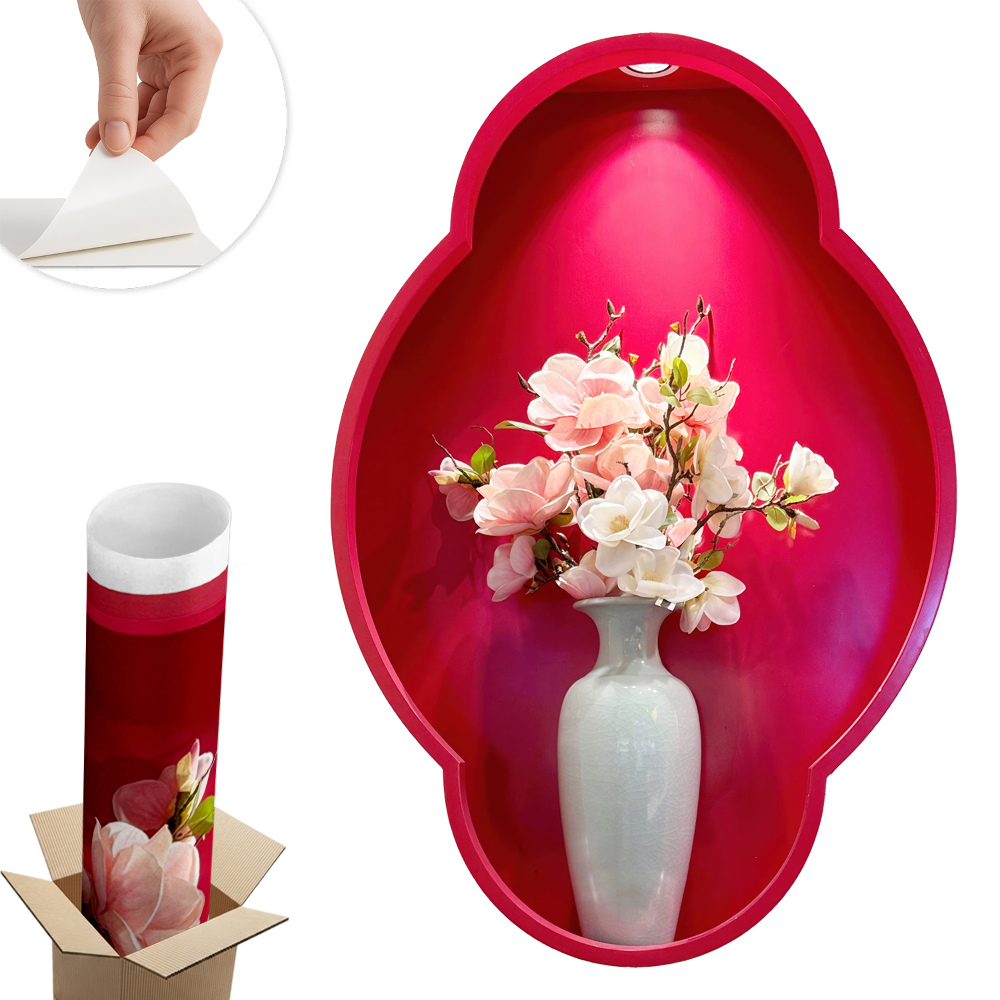 3D nálepka na stenu 54x80 Kvety vo váze