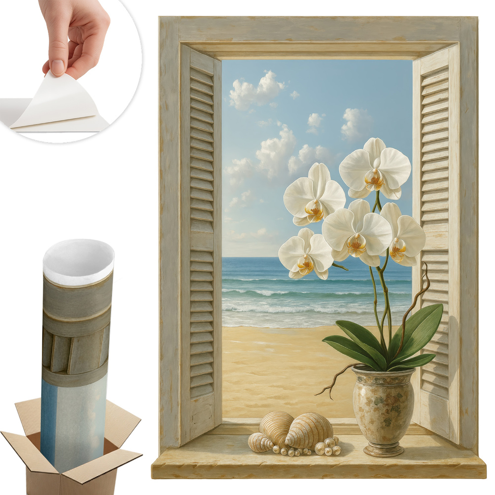 Fototapeta okno 3D 58x80 Morské okno