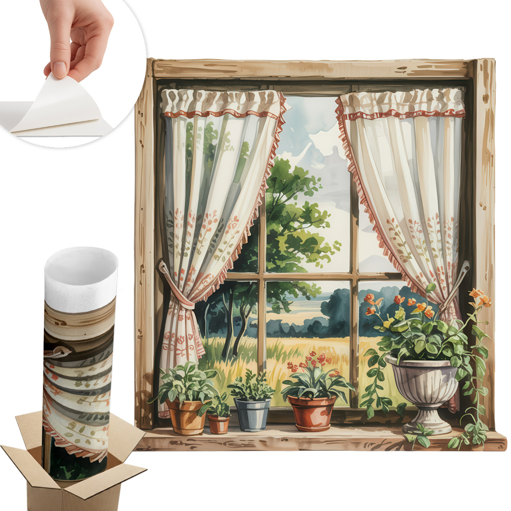 Fototapeta okno 3D 78x80 Idylické okno