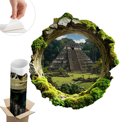 Nálepka na stenu diera 3D 74x80 Tropická scenéria