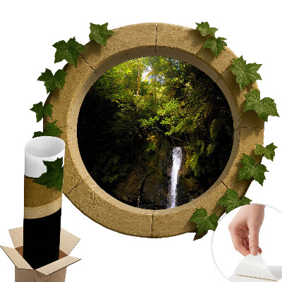 Fototapeta okno 3D 80x70 Zelená krajina