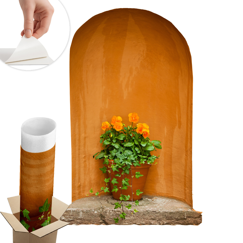 3D nálepka na stenu 52x80 Kvety v kvetináči