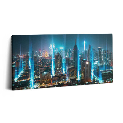 Obraz na plátne 100x50 Mesto v digitálnom svite.