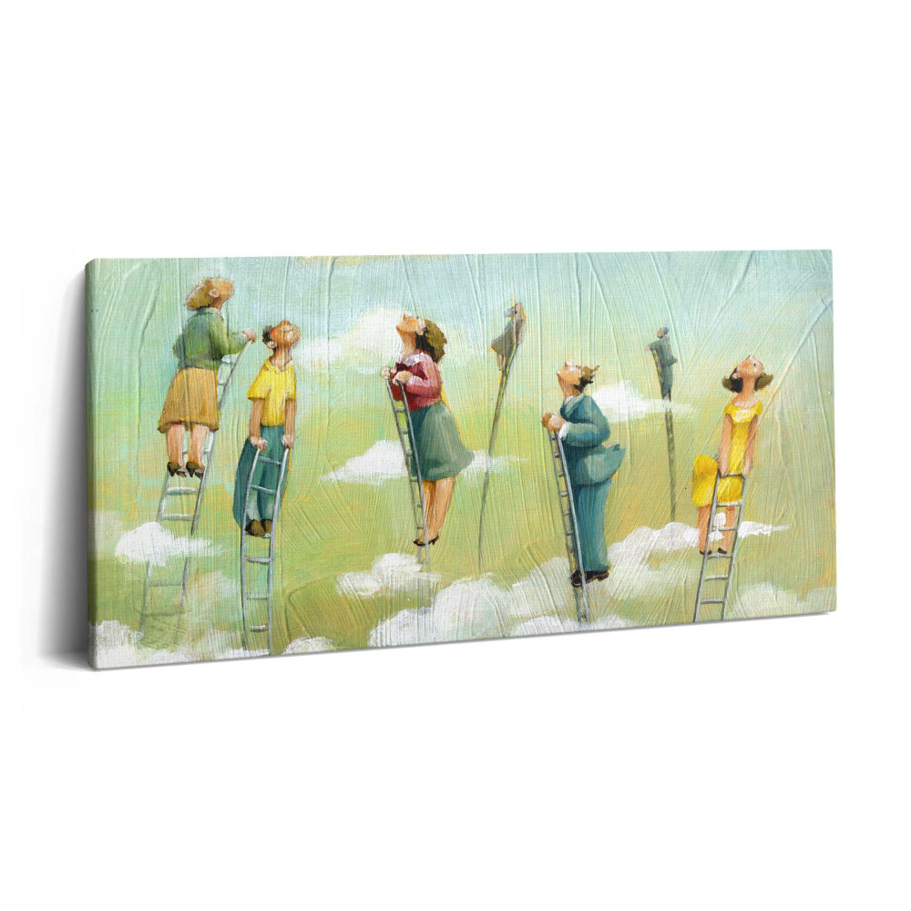 Obraz na plátne 100x50 Schody do oblakov: Pozorovanie neba.