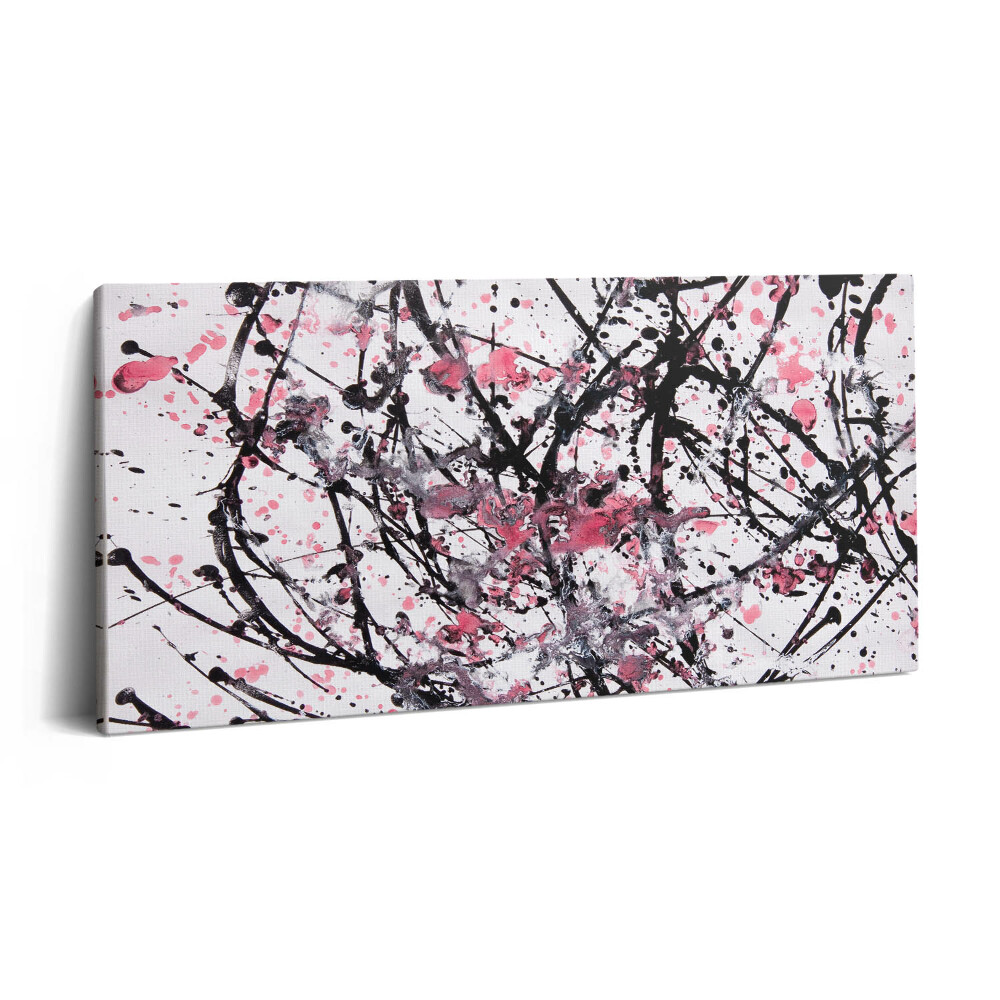 Obraz na plátne 100x50 Chaotické ružové špliechanie na plátne.