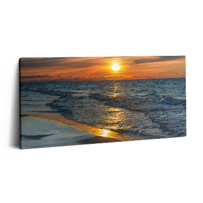Fotoobraz na plátne 100x50 Západ slnka nad Baltským morom