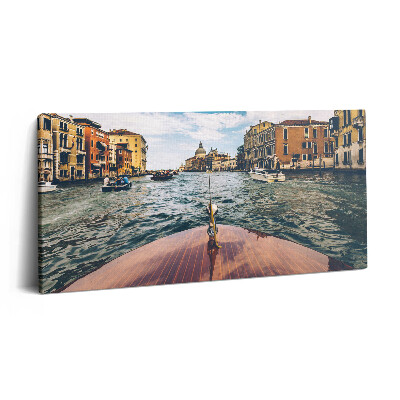 Fotoobraz na plátne 100x50 Plavba po Benátskom kanáli.