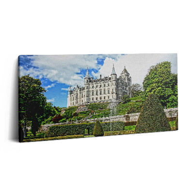 Fotoobraz na plátne 100x50 Zámok na kopci pod modrou oblohou.