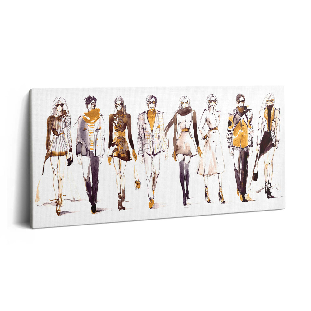 Fotoobraz na plátne 120x60 Módna prehliadka v jesenných tónoch
