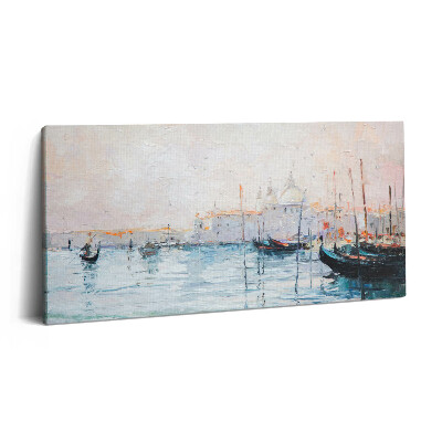 Obraz na plátne 120x60 Pokojná lagúna s gondolami