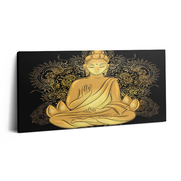 Obraz na plátne 120x60 Zlatý Buddha v meditácii