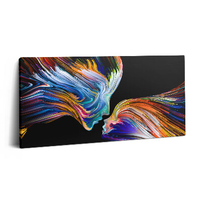 Fotoobraz na plátne 120x60 Splynutie farebných duší