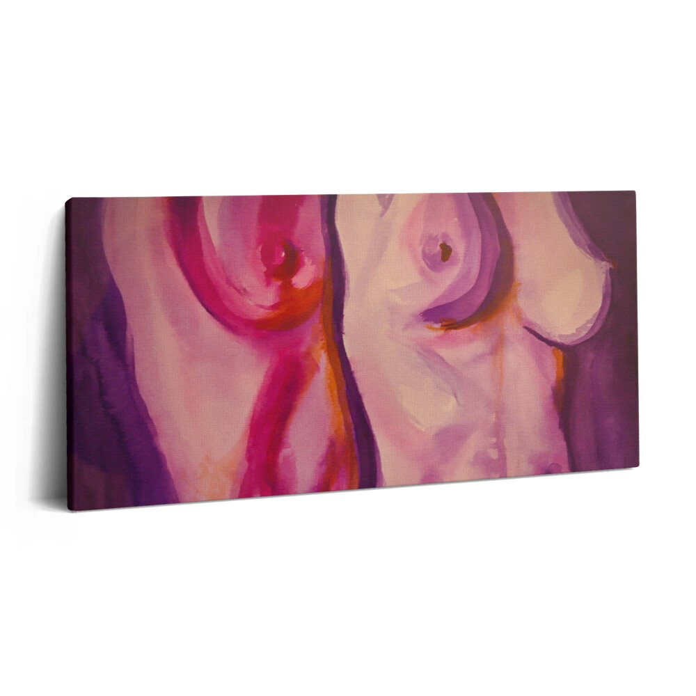 Fotoobraz na plátne 120x60 Ružové abstraktné siluety tiel