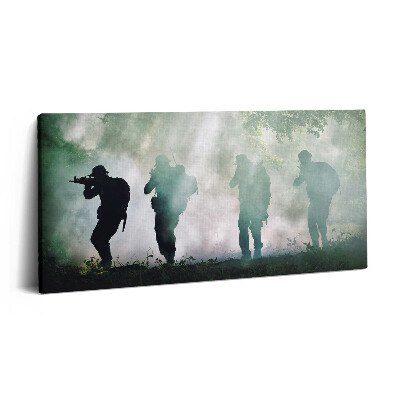 Fotoobraz na plátne 120x60 Taktická hmla v lese