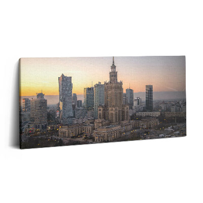 Fotoobraz na plátne 120x60 Mesto pri západe slnka
