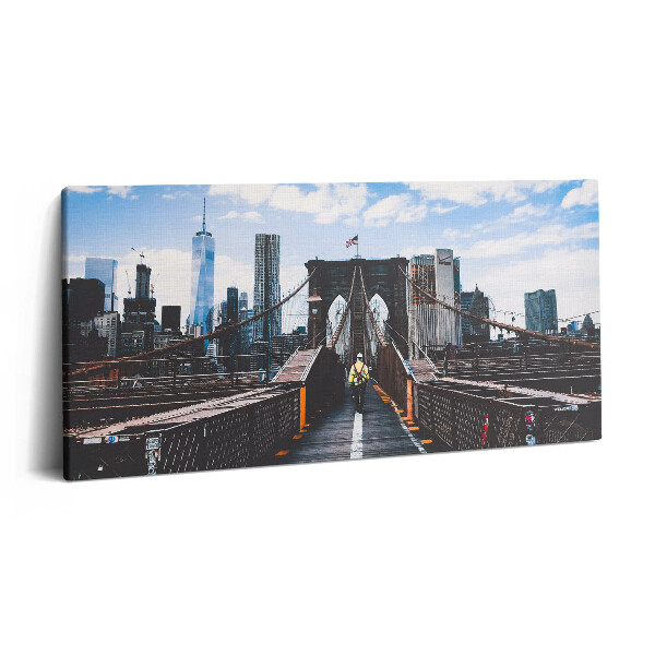 Fotoobraz na plátne 120x60 Brooklynský most a mestská panoráma