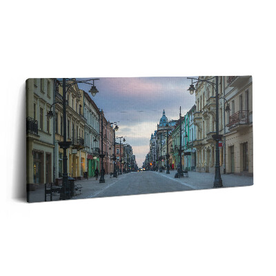 Obraz na plátne 120x60 Mestská ulica za súmraku