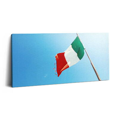 Obraz na plátne 120x60 Talianska vlajka na modrej oblohe