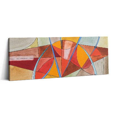 Fotoobraz na plátne 125x50 Farebné geometrické prelínanie tvarov