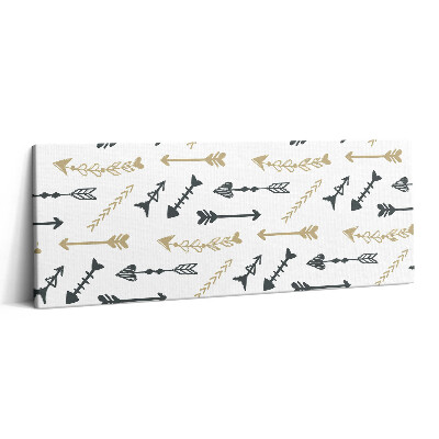 Fotoobraz na plátne 125x50 Šípy v zlatej a čiernej