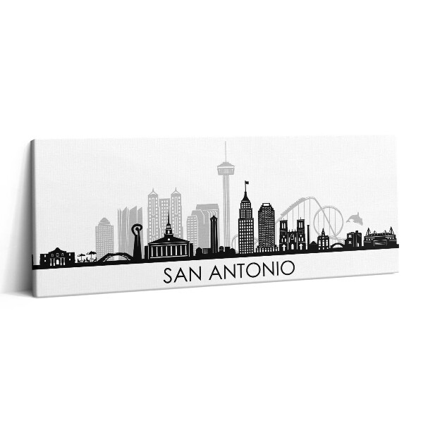 Obraz na plátne 125x50 San Antonio Skyline na Plátne