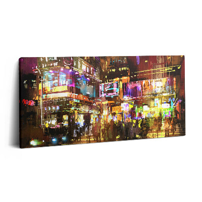 Fotoobraz na plátne 140x70 Nočná mestská svetelná symfónia