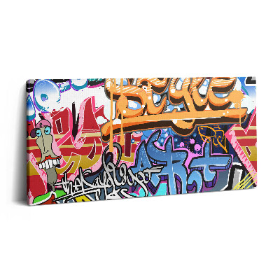 Fotoobraz na plátne 140x70 Farebný graffiti chaos na plátne