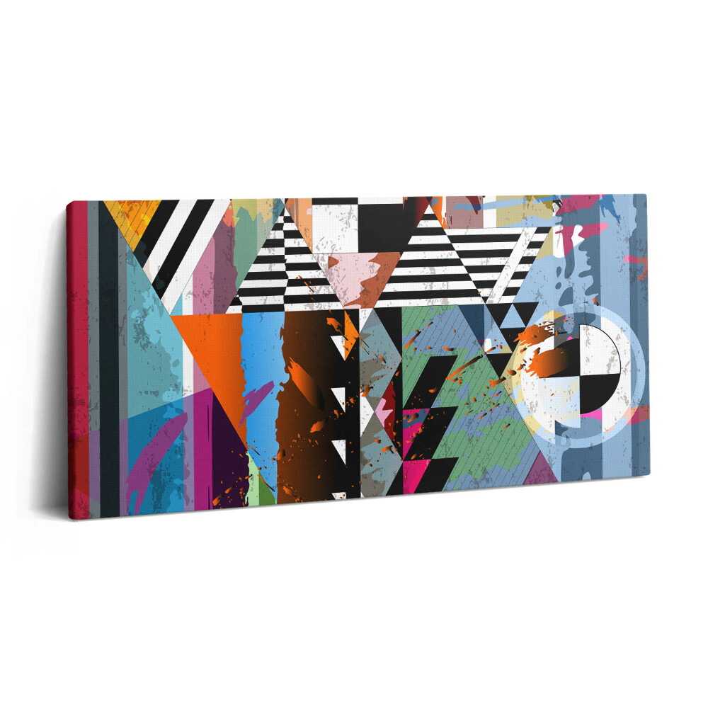 Obraz na plátne 140x70 Geometrické chaosové farby a tvary