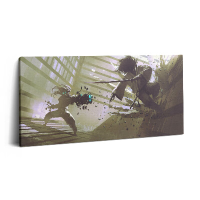 Obraz na plátne 140x70 Súboj tieňov v aréne svetla